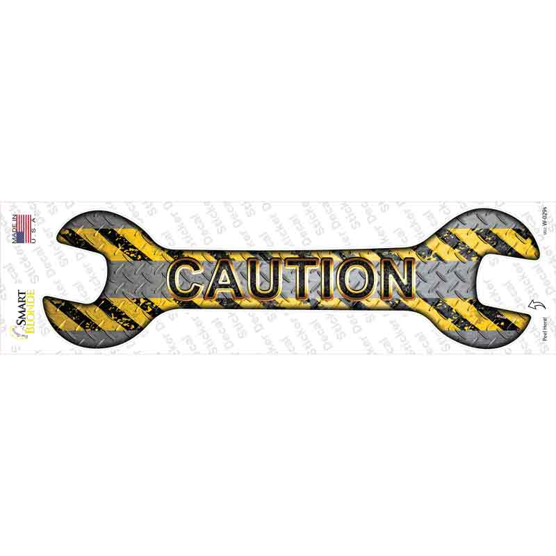Caution Novelty Wrench Sticker Decal