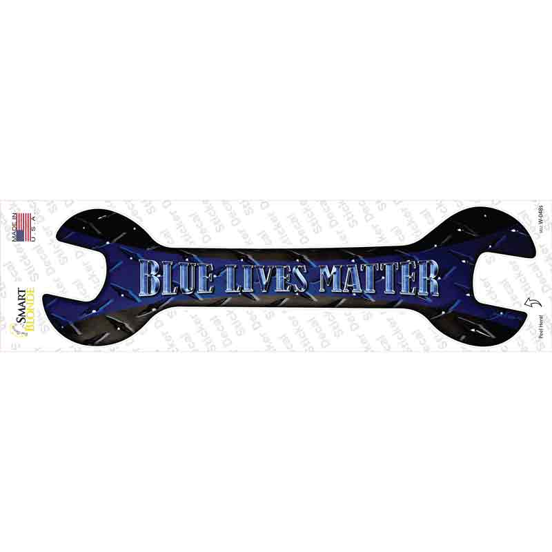 Blue Lives Matter Novelty Wrench Sticker Decal
