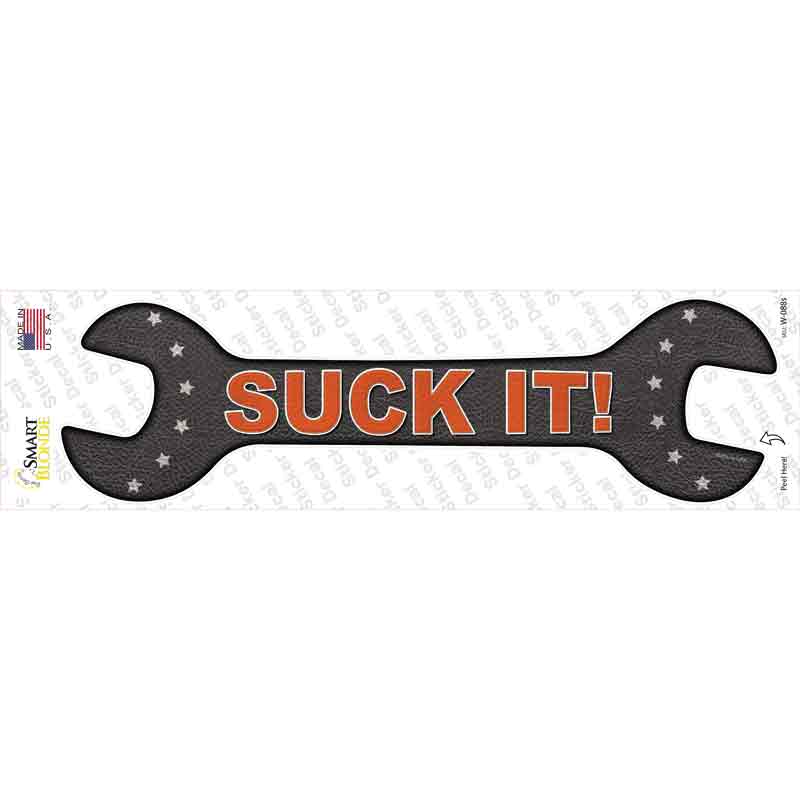 Suck It Novelty Wrench Sticker Decal