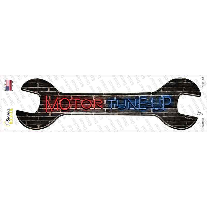 Motor Tune Up Novelty Wrench Sticker Decal