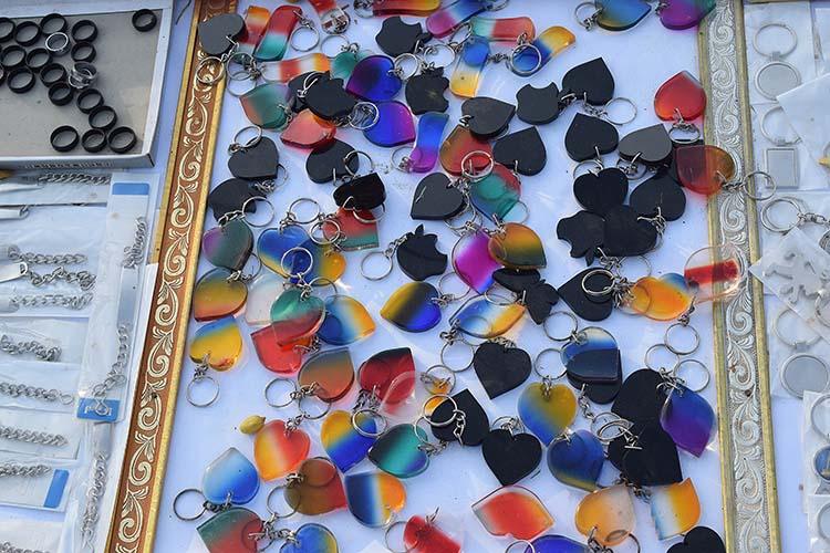 Pretty heart keychains