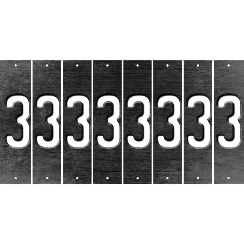 Black Oil Rubbed Cut Fun Strips (Set of 8) 4