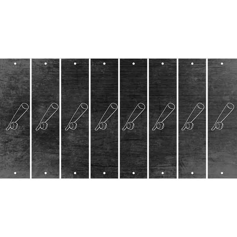 Black Oil Rubbed Cut Fun Strips (Set of 8) BASKETBALL