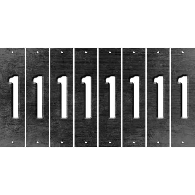 Black Oil Rubbed Cut Fun Strips (Set of 8) 2