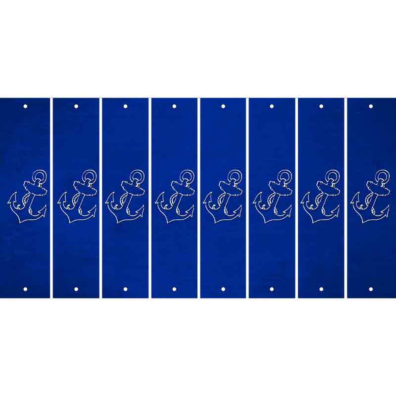 Blue Oil Rubbed Cut Fun Strips (Set of 8)