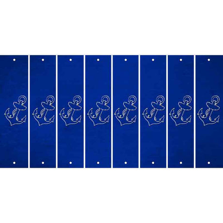 Blue Oil Rubbed Cut Fun Strips (Set of 8)