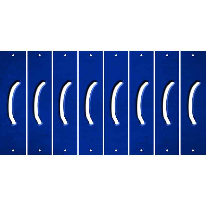 Blue Oil Rubbed Cut Fun Strips (Set of 8) )