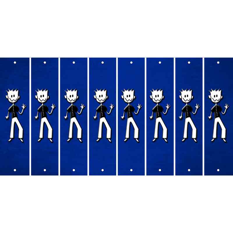 Blue Oil Rubbed Cut Fun Strips (Set of 8) DAD