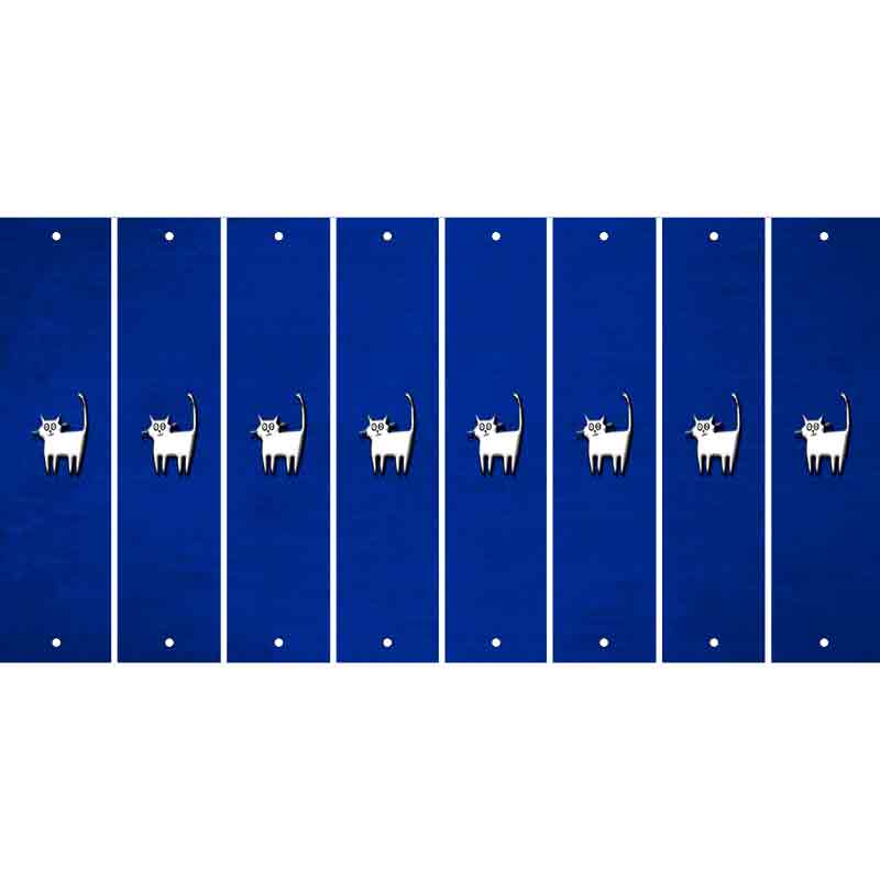 Blue Oil Rubbed Cut Fun Strips (Set of 8) CAT