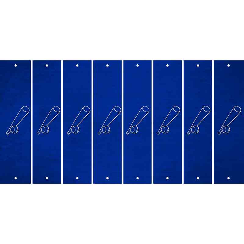 Blue Oil Rubbed Cut Fun Strips (Set of 8)