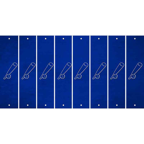 Blue Oil Rubbed Cut Fun Strips (Set of 8)