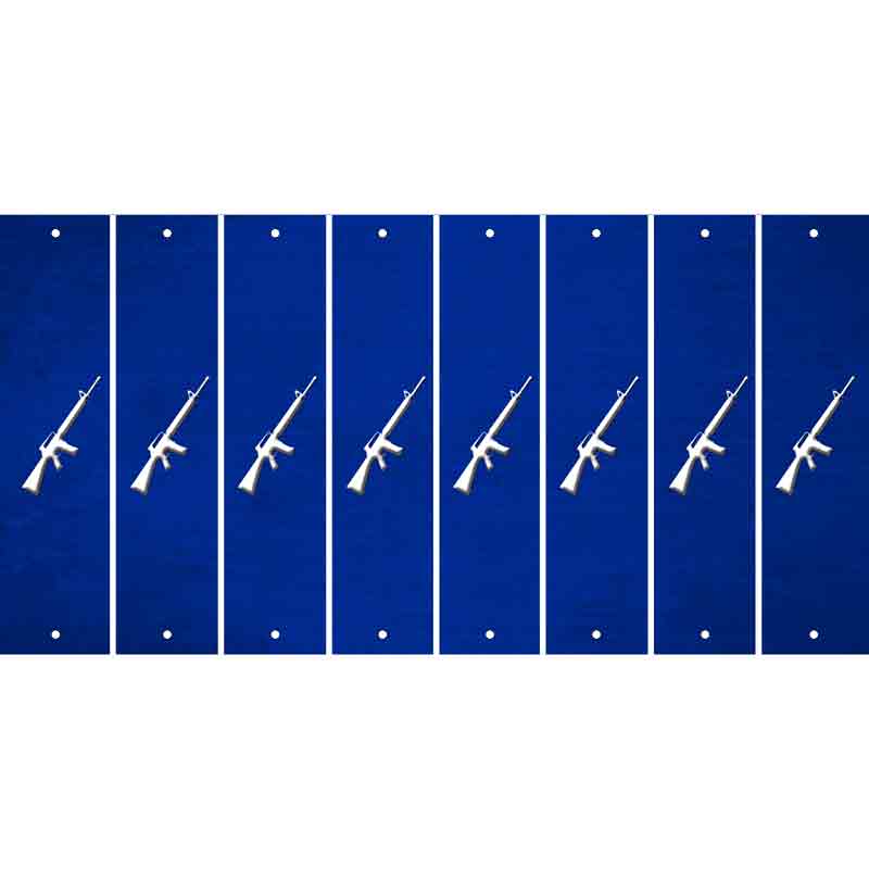 Blue Oil Rubbed Cut Fun Strips (Set of 8) M16 RIFLE