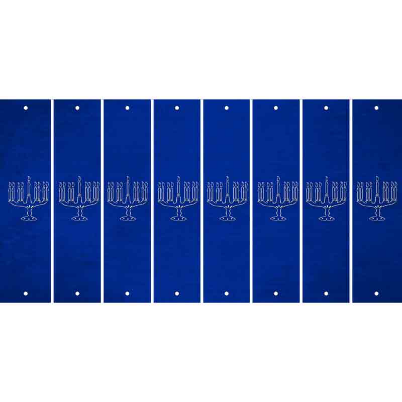 Blue Oil Rubbed Cut Fun Strips (Set of 8)