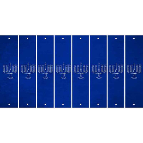 Blue Oil Rubbed Cut Fun Strips (Set of 8)