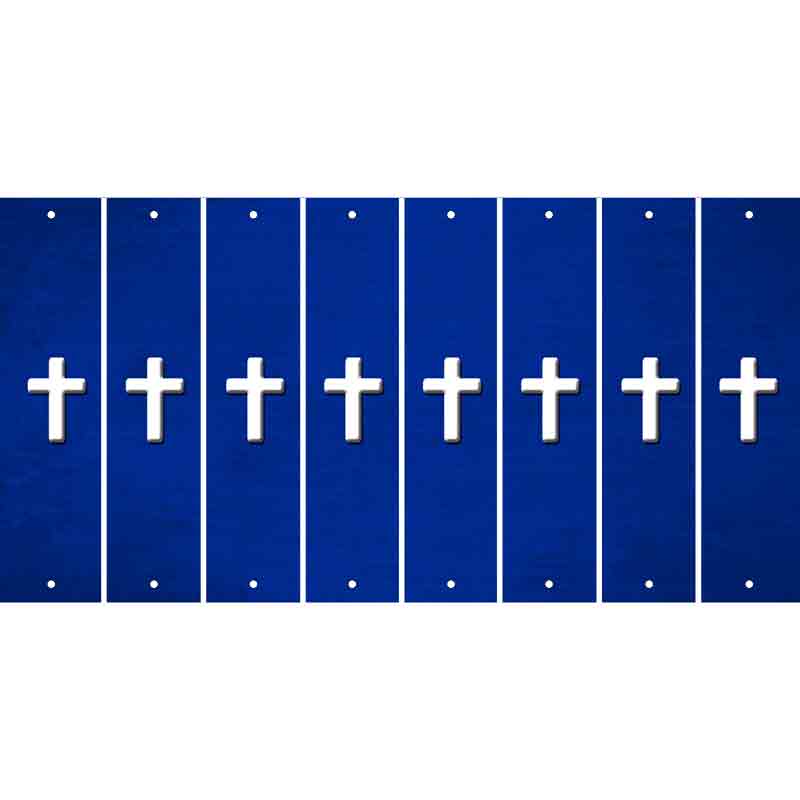Blue Oil Rubbed Cut Fun Strips (Set of 8) CROSS