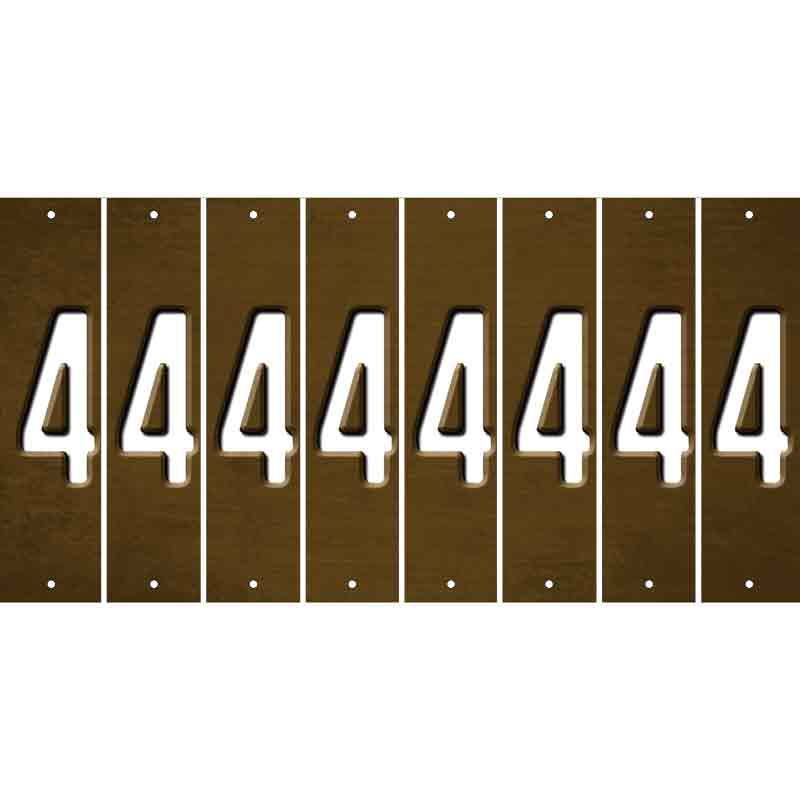 Brown Oil Rubbed Cut Fun Strips (Set of 8) 5