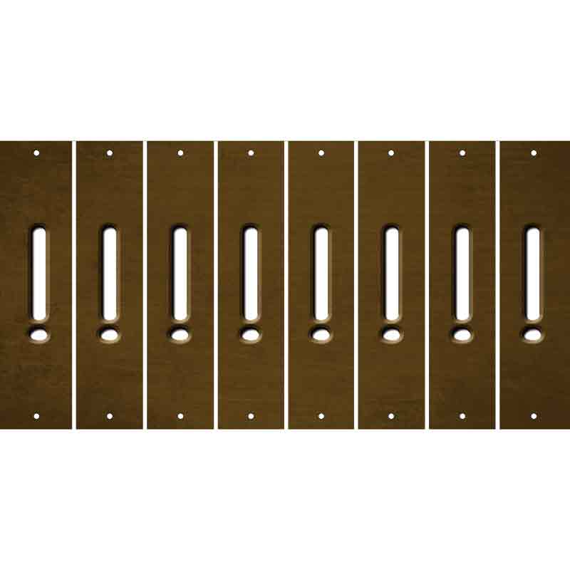 Brown Oil Rubbed Cut Fun Strips (Set of 8) &