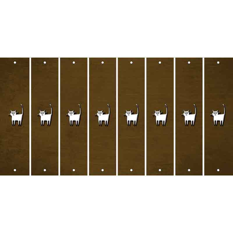 Brown Oil Rubbed Cut Fun Strips (Set of 8) CAT