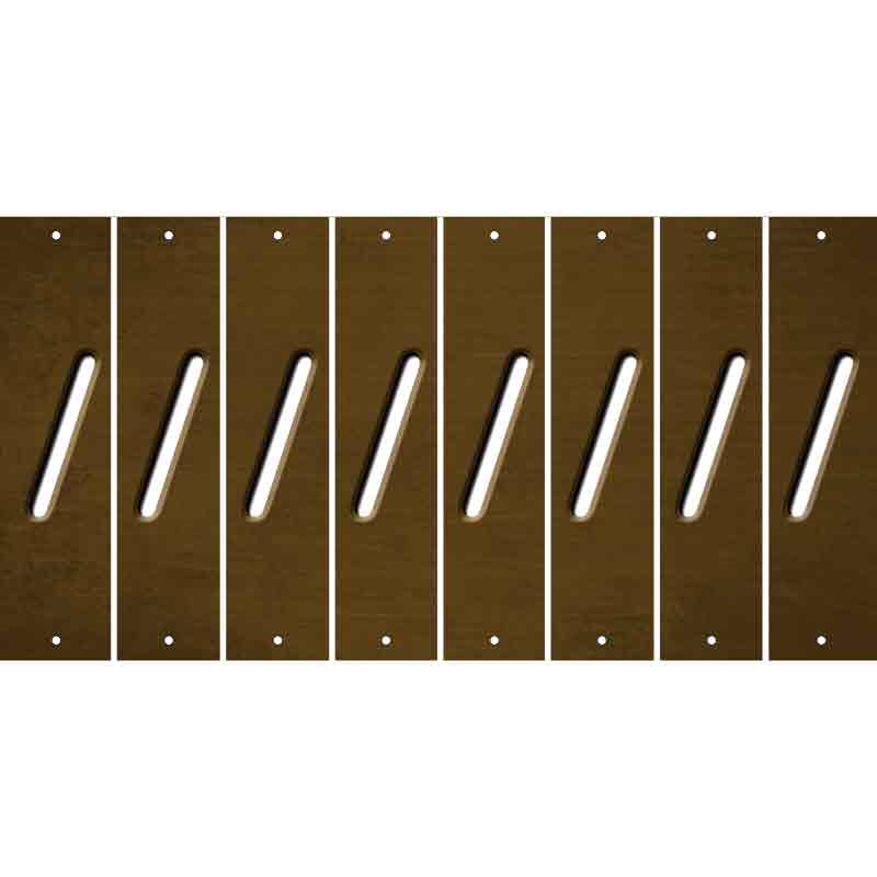 Brown Oil Rubbed Cut Fun Strips (Set of 8)