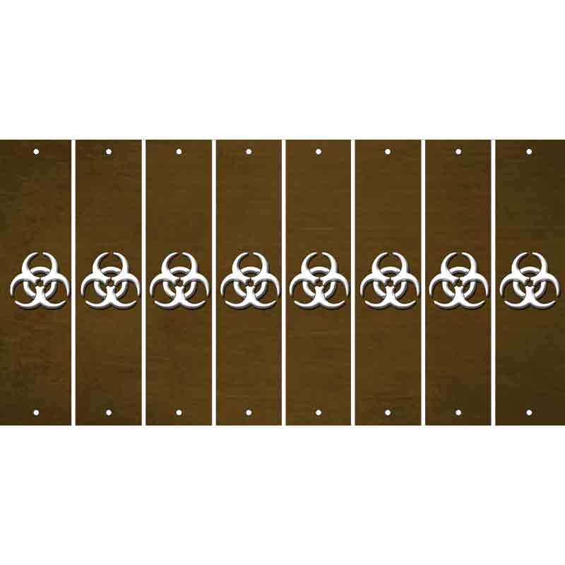 Brown Oil Rubbed Cut Fun Strips (Set of 8) BIO-HAZARD