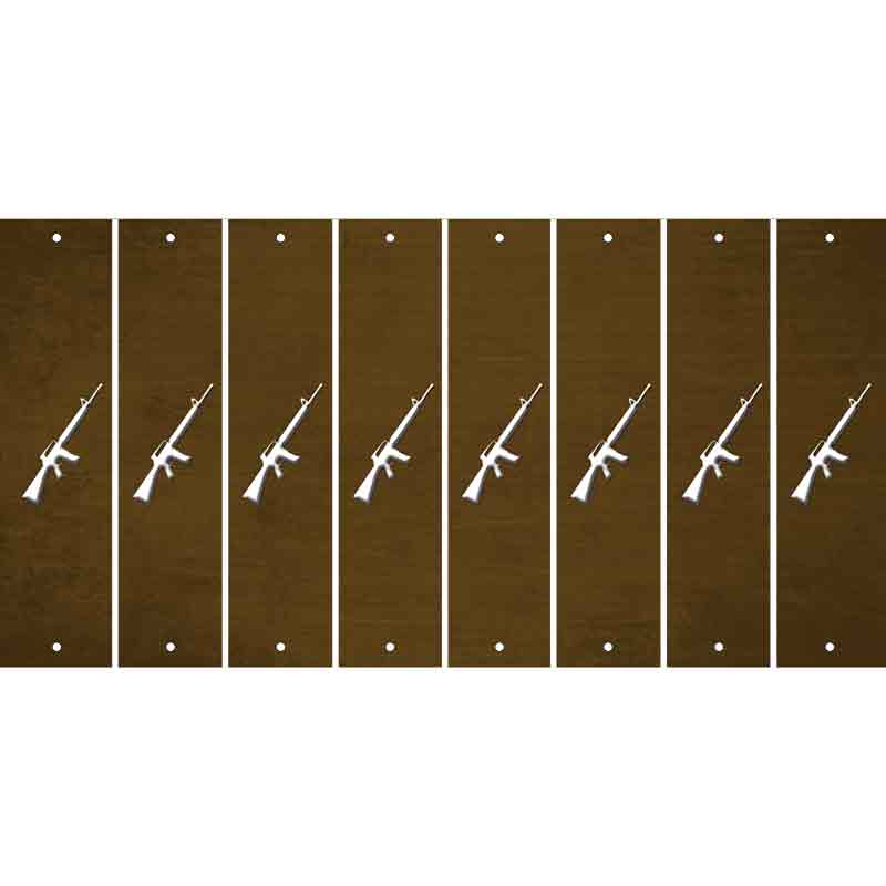 Brown Oil Rubbed Cut Fun Strips (Set of 8)