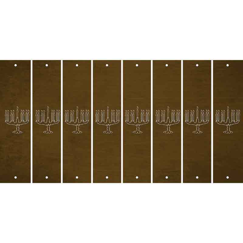 Brown Oil Rubbed Cut Fun Strips (Set of 8)