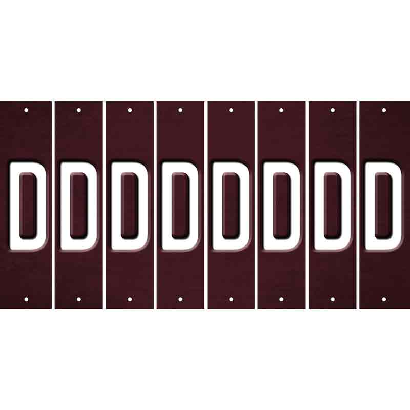 Burgundy Oil Rubbed Cut Fun Strips (Set of 8) E
