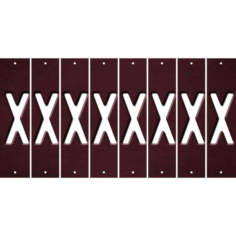 Burgundy Oil Rubbed Cut Fun Strips (Set of 8)