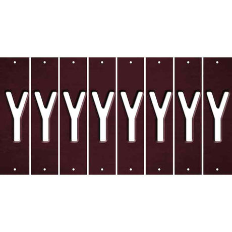 Burgundy Oil Rubbed Cut Fun Strips (Set of 8)