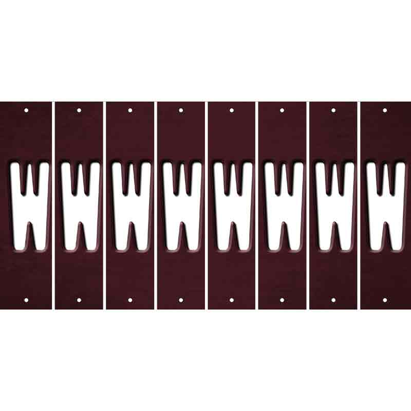 Burgundy Oil Rubbed Cut Fun Strips (Set of 8) X