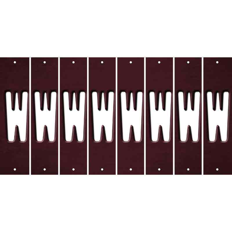 Burgundy Oil Rubbed Cut Fun Strips (Set of 8)