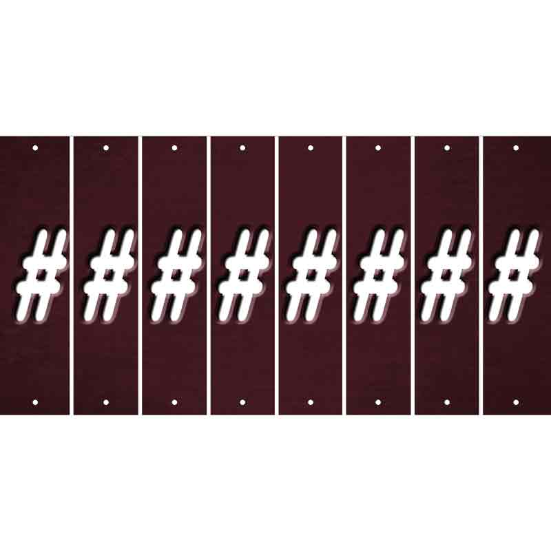 Burgundy Oil Rubbed Cut Fun Strips (Set of 8)