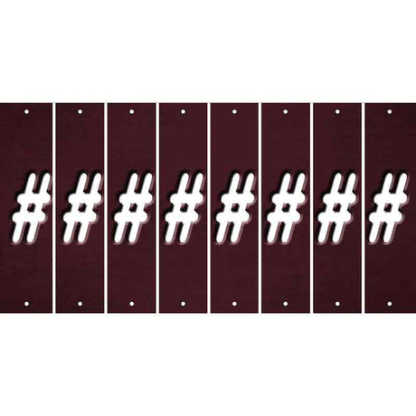 Burgundy Oil Rubbed Cut Fun Strips (Set of 8)