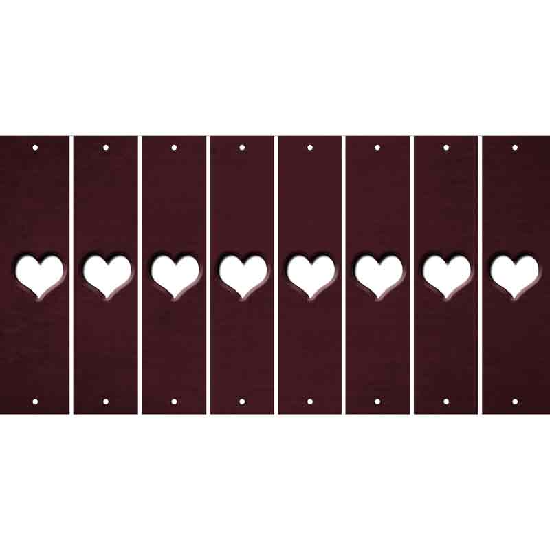 Burgundy Oil Rubbed Cut Fun Strips (Set of 8)