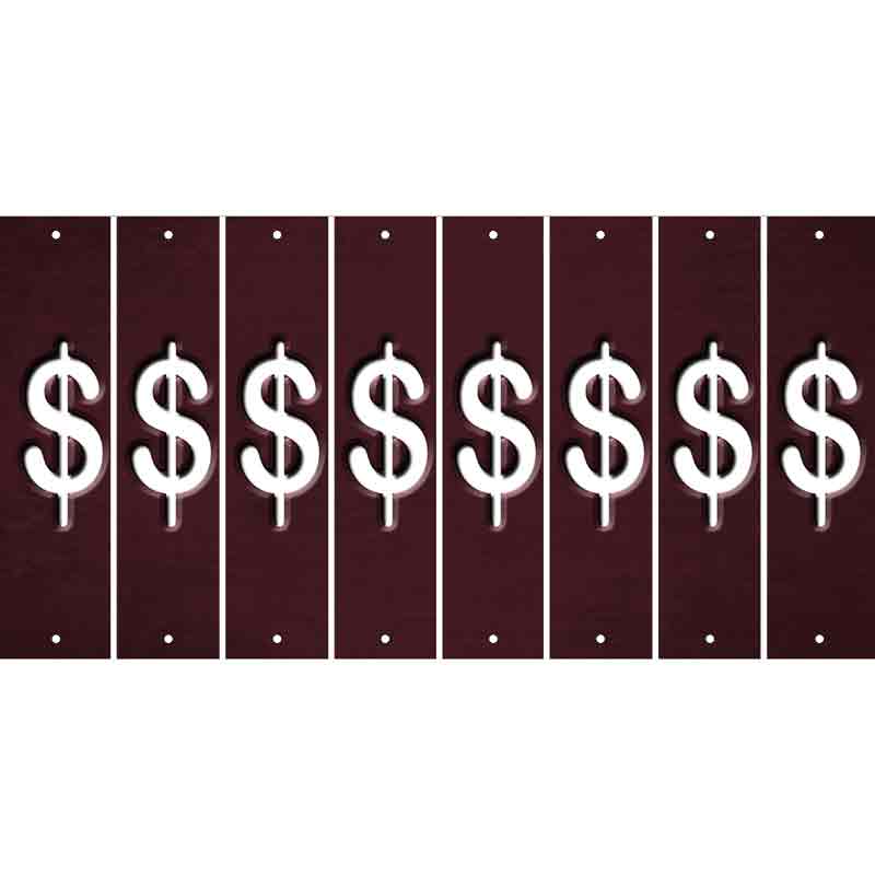 Burgundy Oil Rubbed Cut Fun Strips (Set of 8) #