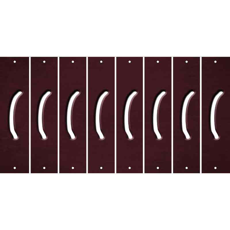 Burgundy Oil Rubbed Cut Fun Strips (Set of 8)