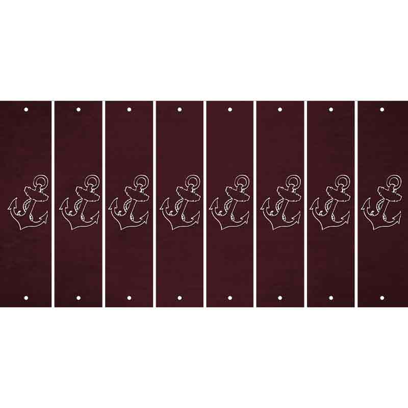 Burgundy Oil Rubbed Cut Fun Strips (Set of 8)