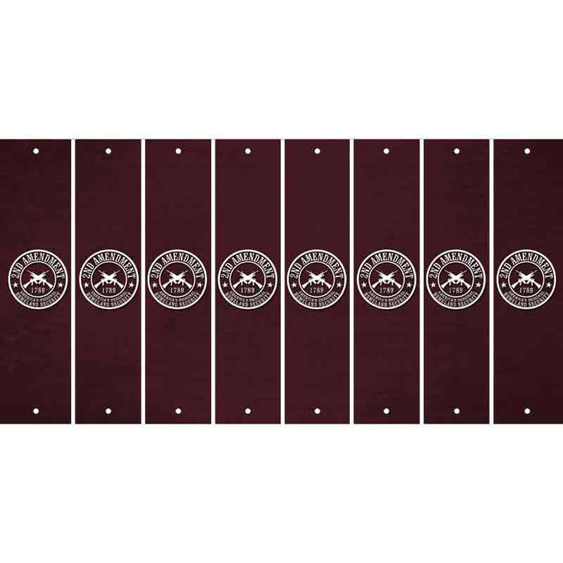 Burgundy Oil Rubbed Cut Fun Strips (Set of 8) ACOUSTIC GUITAR