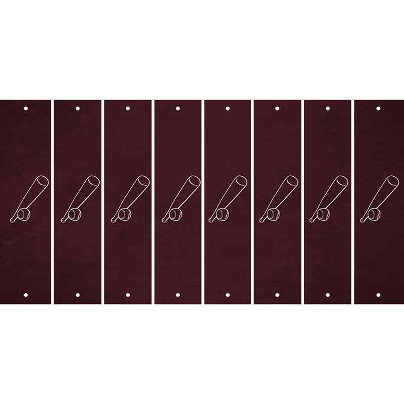 Burgundy Oil Rubbed Cut Fun Strips (Set of 8)