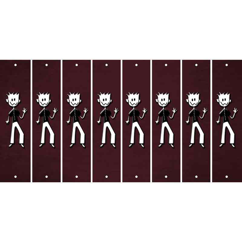 Burgundy Oil Rubbed Cut Fun Strips (Set of 8) DAD