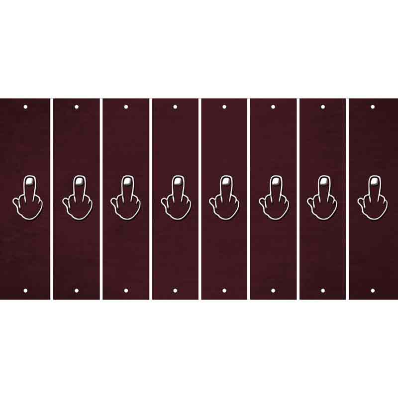 Burgundy Oil Rubbed Cut Fun Strips (Set of 8)