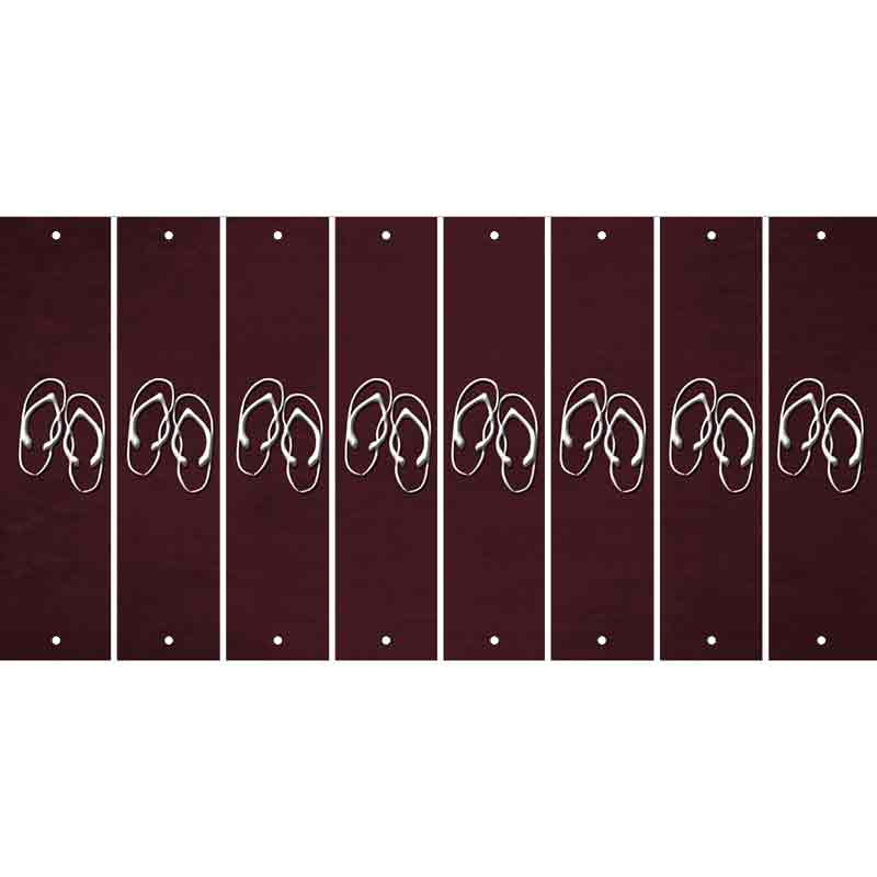 Burgundy Oil Rubbed Cut Fun Strips (Set of 8)