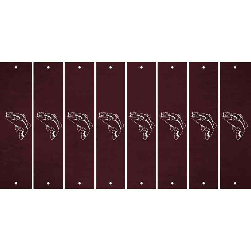 Burgundy Oil Rubbed Cut Fun Strips (Set of 8)