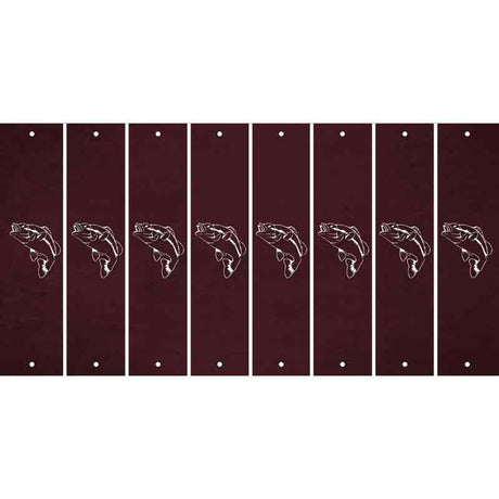 Burgundy Oil Rubbed Cut Fun Strips (Set of 8)