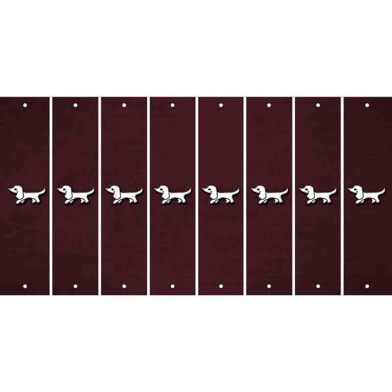 Burgundy Oil Rubbed Cut Fun Strips (Set of 8) DOG