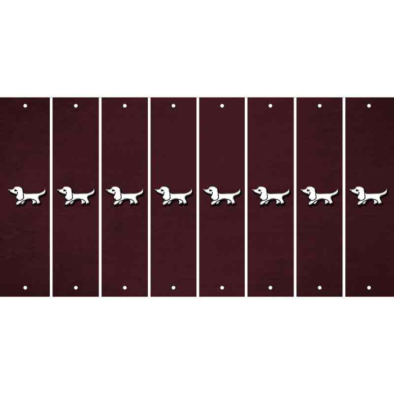 Burgundy Oil Rubbed Cut Fun Strips (Set of 8)