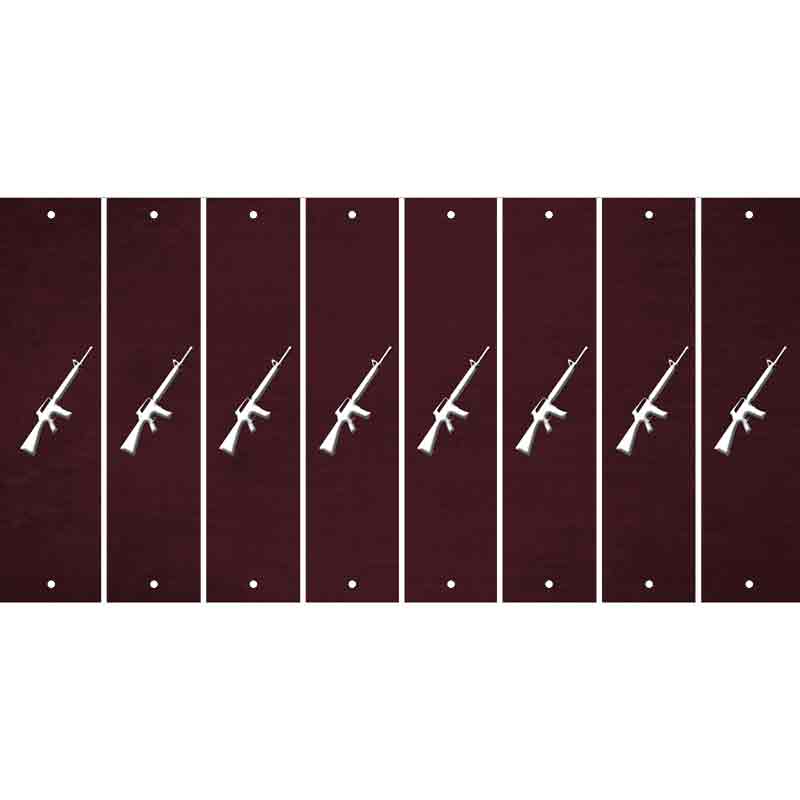 Burgundy Oil Rubbed Cut Fun Strips (Set of 8)