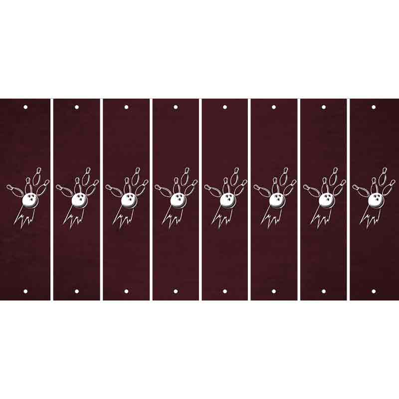 Burgundy Oil Rubbed Cut Fun Strips (Set of 8)