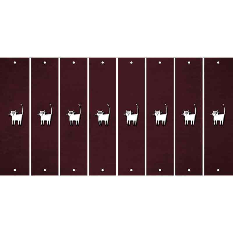 Burgundy Oil Rubbed Cut Fun Strips (Set of 8)