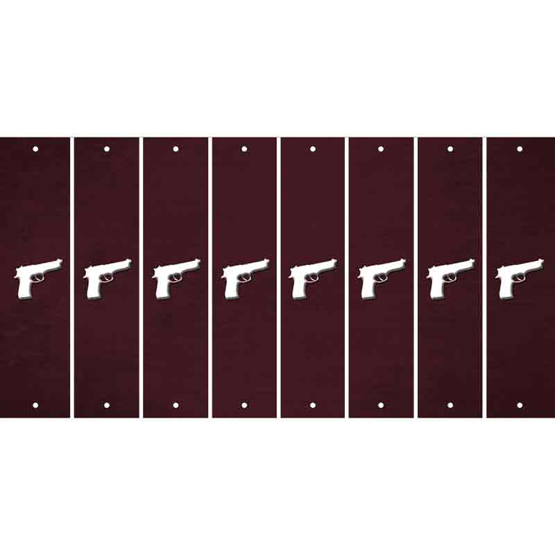 Burgundy Oil Rubbed Cut Fun Strips (Set of 8)